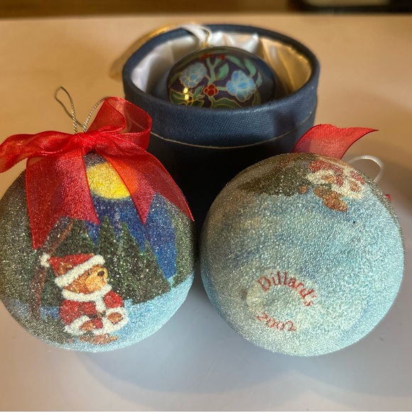 2002 and 2009 Dillards Holiday Ornament
